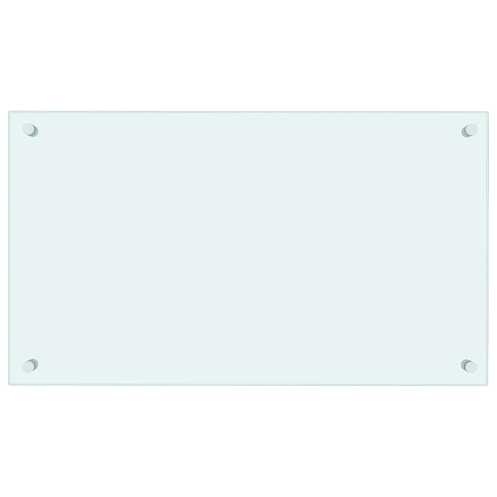 Küchenrückwand Weiß 70x40 cm Hartglas