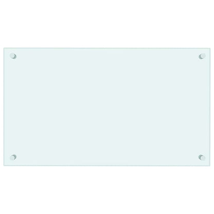 Küchenrückwand Weiß 70x40 cm Hartglas