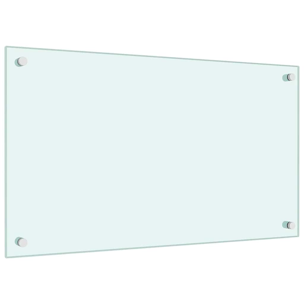 Küchenrückwand Weiß 70x40 cm Hartglas