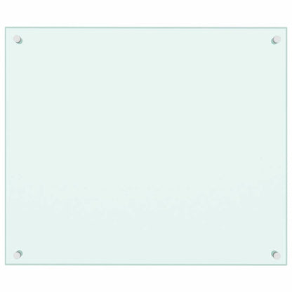Küchenrückwand Weiß 70x60 cm Hartglas
