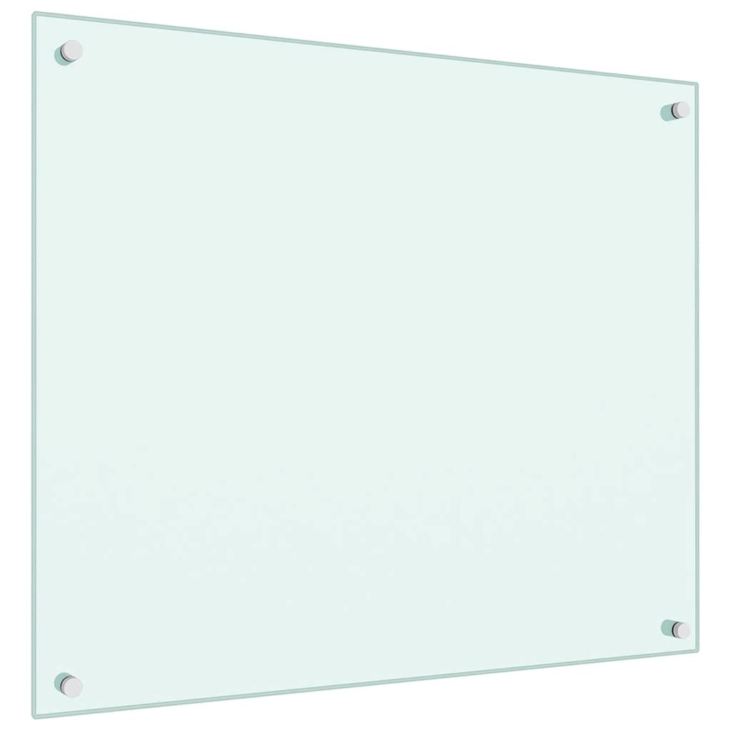 Küchenrückwand Weiß 70x60 cm Hartglas