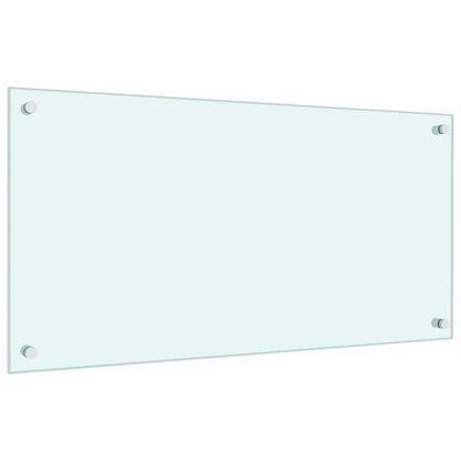 Küchenrückwand Weiß 80x40 cm Hartglas