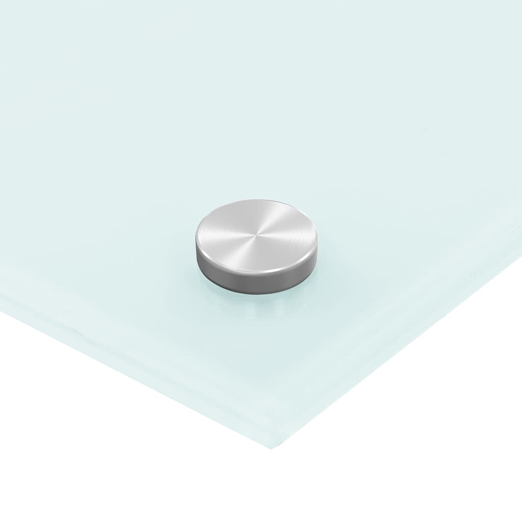 Küchenrückwand Weiß 80x40 cm Hartglas