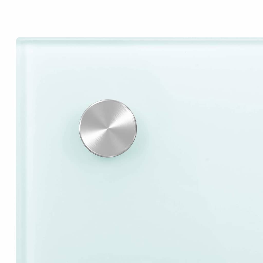 Küchenrückwand Weiß 80x40 cm Hartglas