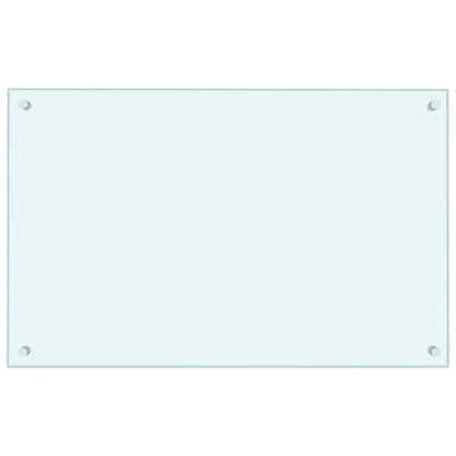 Küchenrückwand Weiß 80x50 cm Hartglas