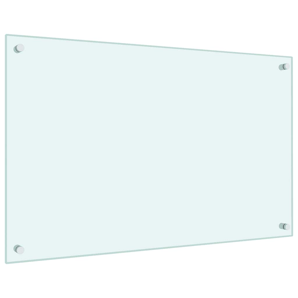 Küchenrückwand Weiß 80x50 cm Hartglas