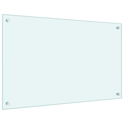 Küchenrückwand Weiß 80x50 cm Hartglas