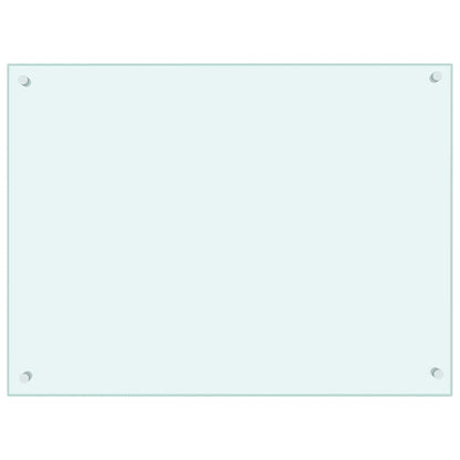 Küchenrückwand Weiß 80x60 cm Hartglas