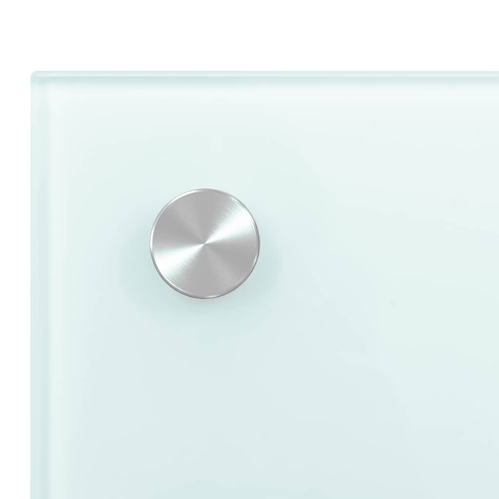 Küchenrückwand Weiß 80x60 cm Hartglas