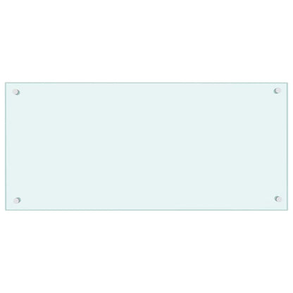 Küchenrückwand Weiß 90x40 cm Hartglas