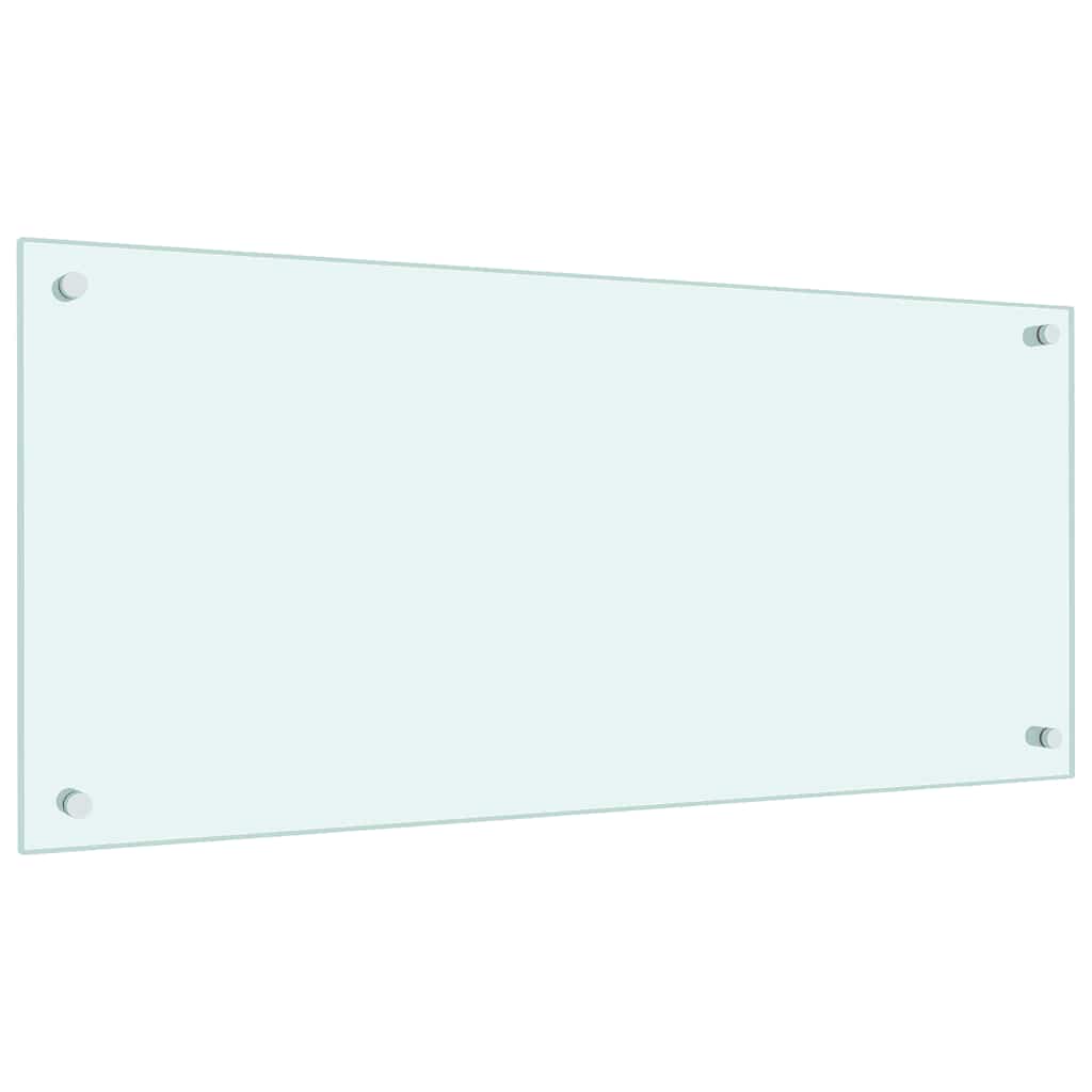 Küchenrückwand Weiß 90x40 cm Hartglas