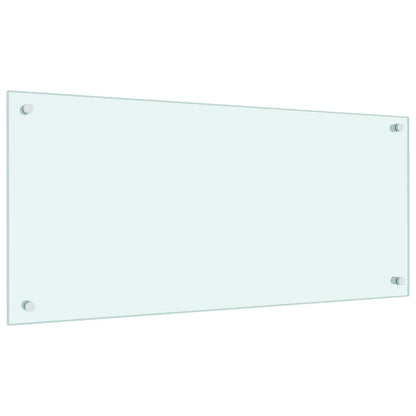 Küchenrückwand Weiß 90x40 cm Hartglas