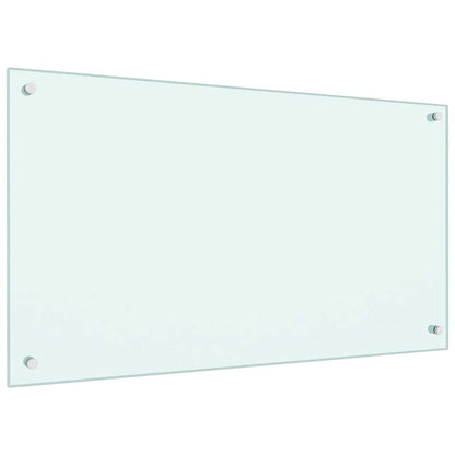 Küchenrückwand Weiß 90x50 cm Hartglas