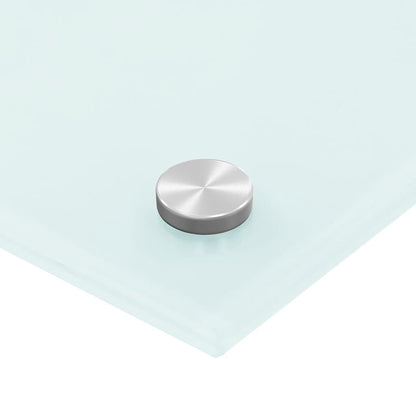 Küchenrückwand Weiß 90x50 cm Hartglas