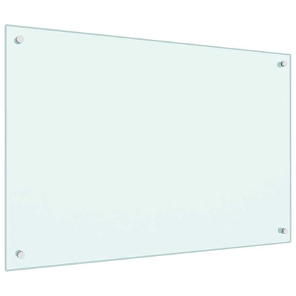 Küchenrückwand Weiß 90x60 cm Hartglas