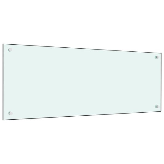 Küchenrückwand Weiß 100x40 cm Hartglas