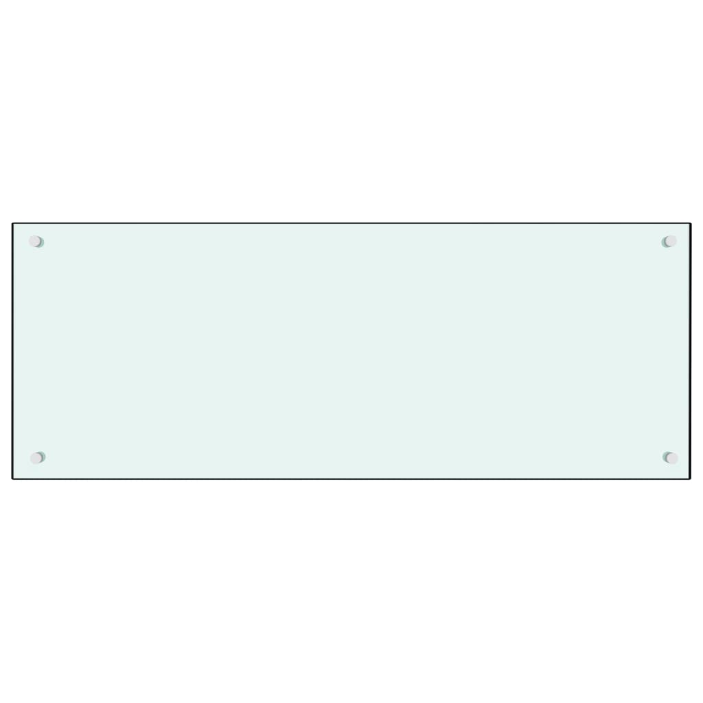 Küchenrückwand Weiß 100x40 cm Hartglas