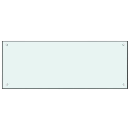 Küchenrückwand Weiß 100x40 cm Hartglas