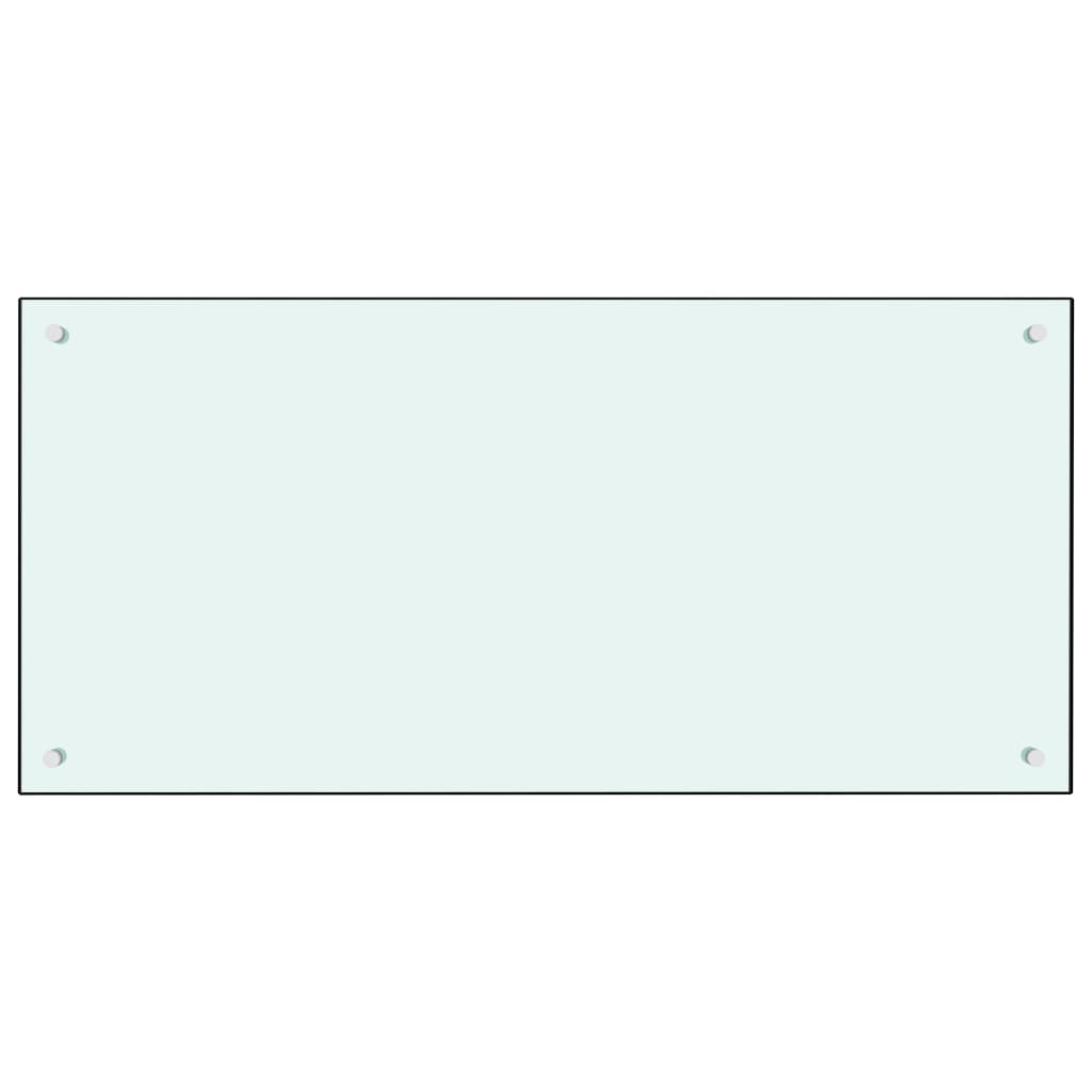 Küchenrückwand Weiß 100x50 cm Hartglas