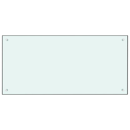 Küchenrückwand Weiß 100x50 cm Hartglas