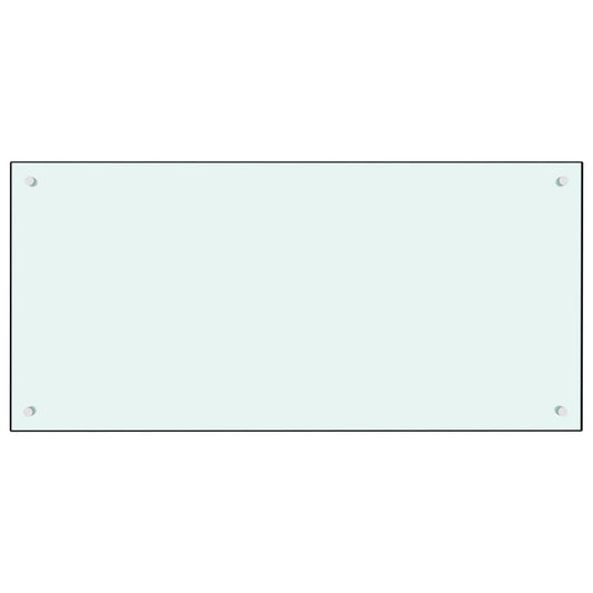 Küchenrückwand Weiß 100x50 cm Hartglas