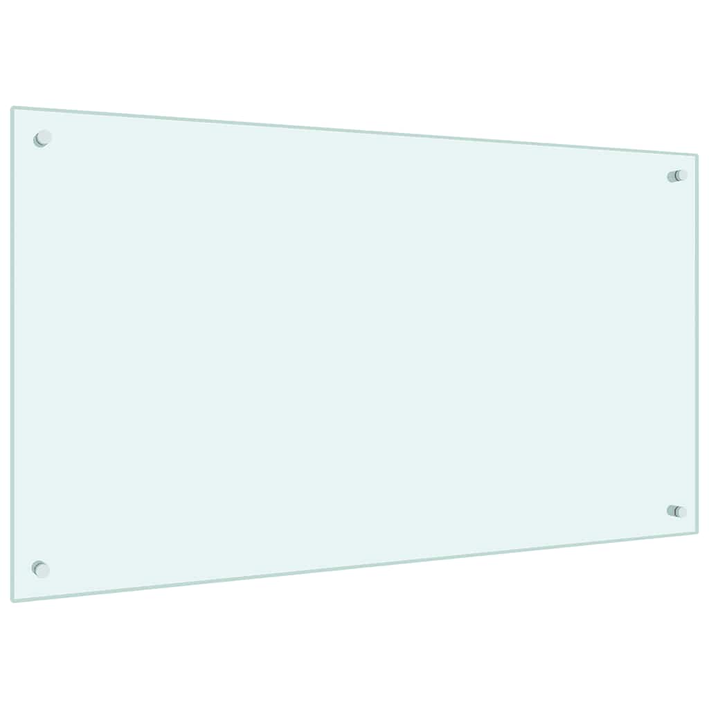 Küchenrückwand Weiß 100x60 cm Hartglas