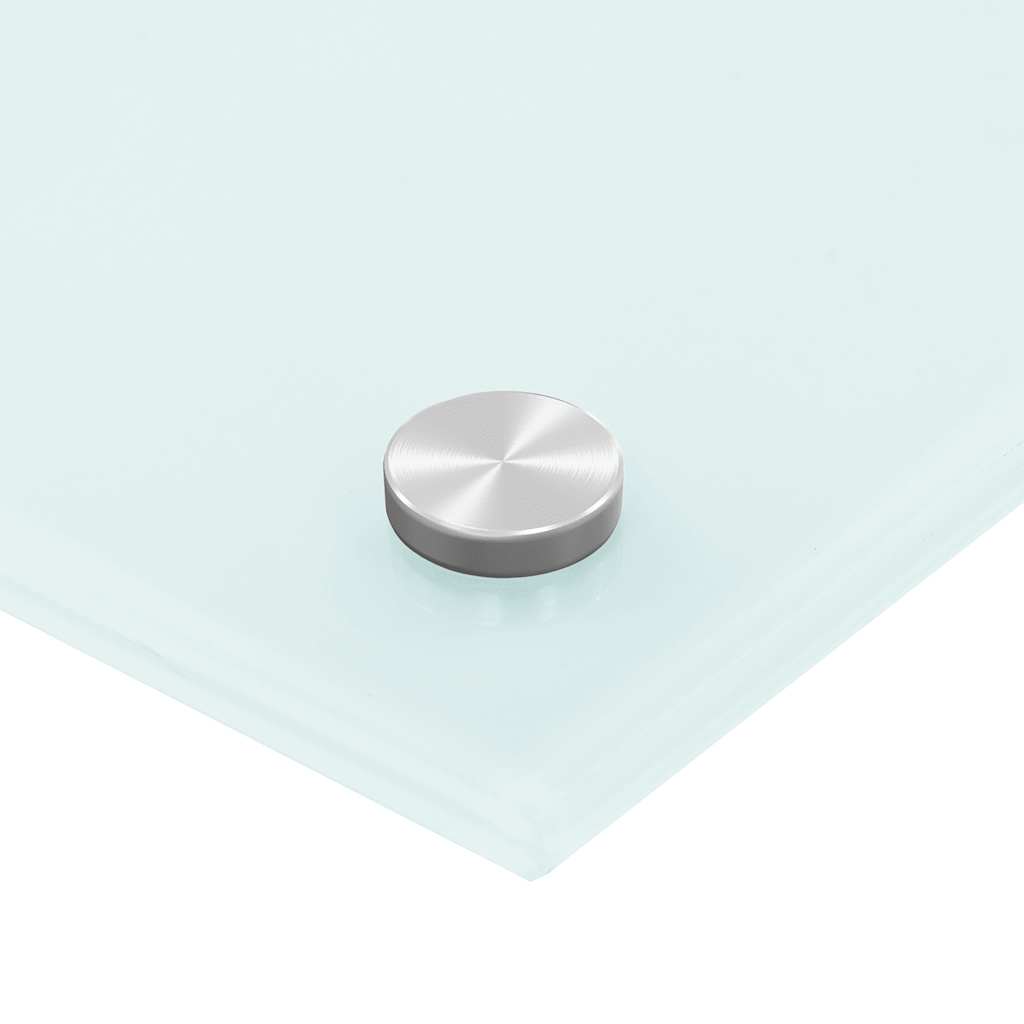 Küchenrückwand Weiß 100x60 cm Hartglas