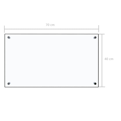 Küchenrückwand Transparent 70×40 cm Hartglas