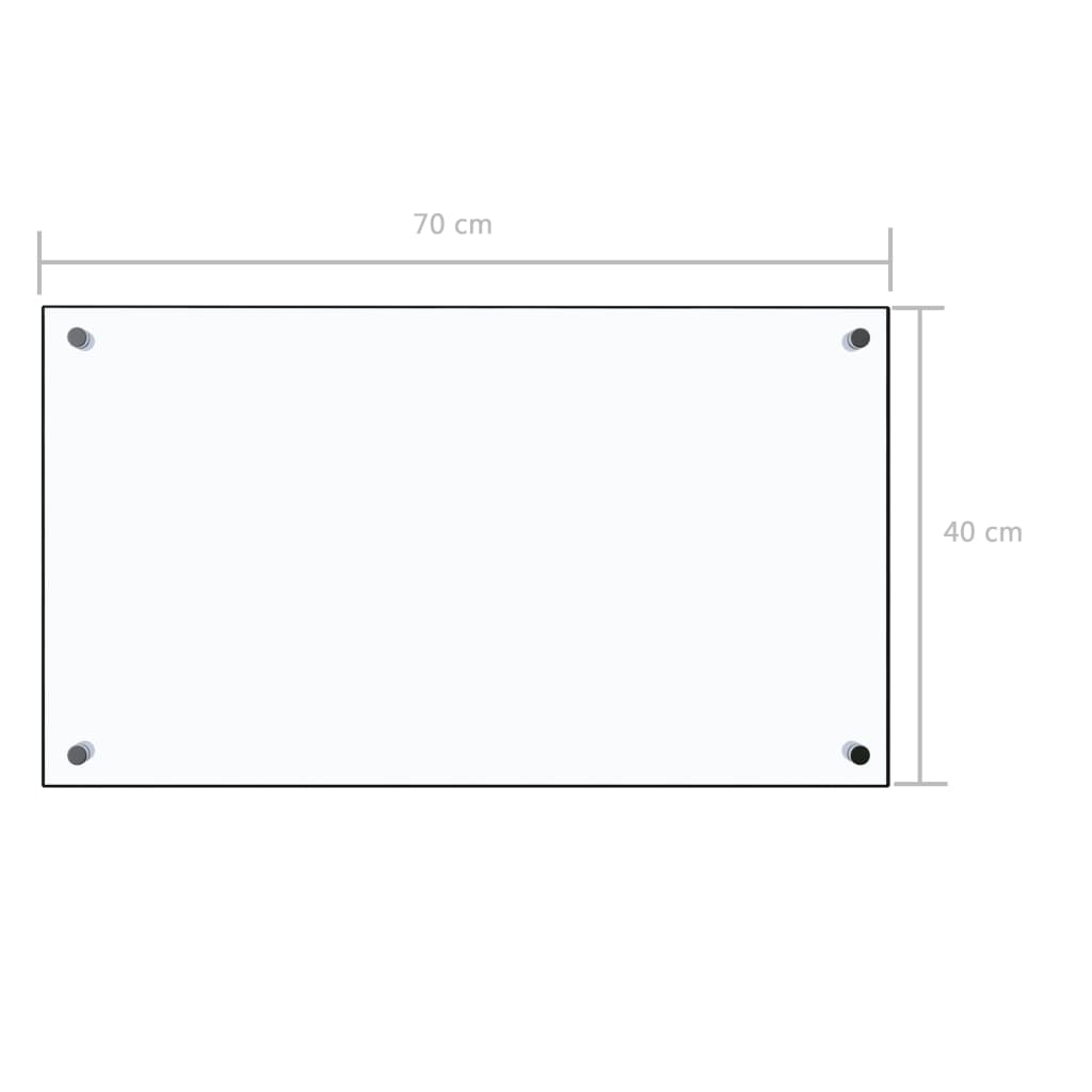 Küchenrückwand Transparent 70×40 cm Hartglas