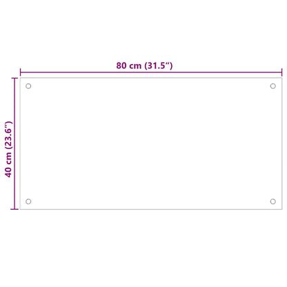 Küchenrückwand Transparent 80×40 cm Hartglas