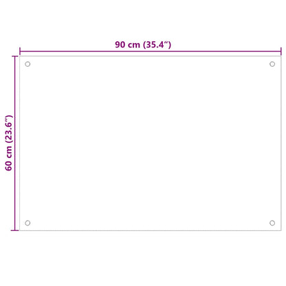 Küchenrückwand Transparent 90×60 cm Hartglas