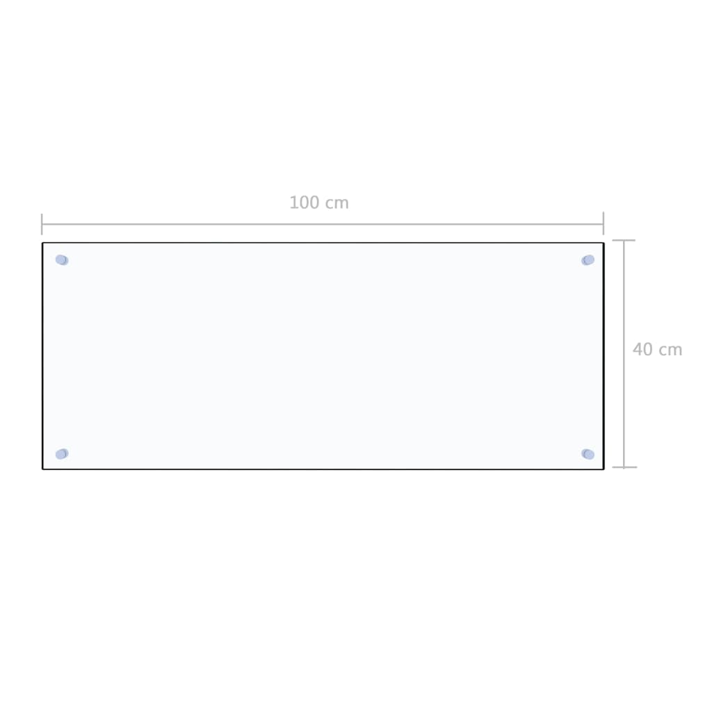 Küchenrückwand Transparent 100×40 cm Hartglas