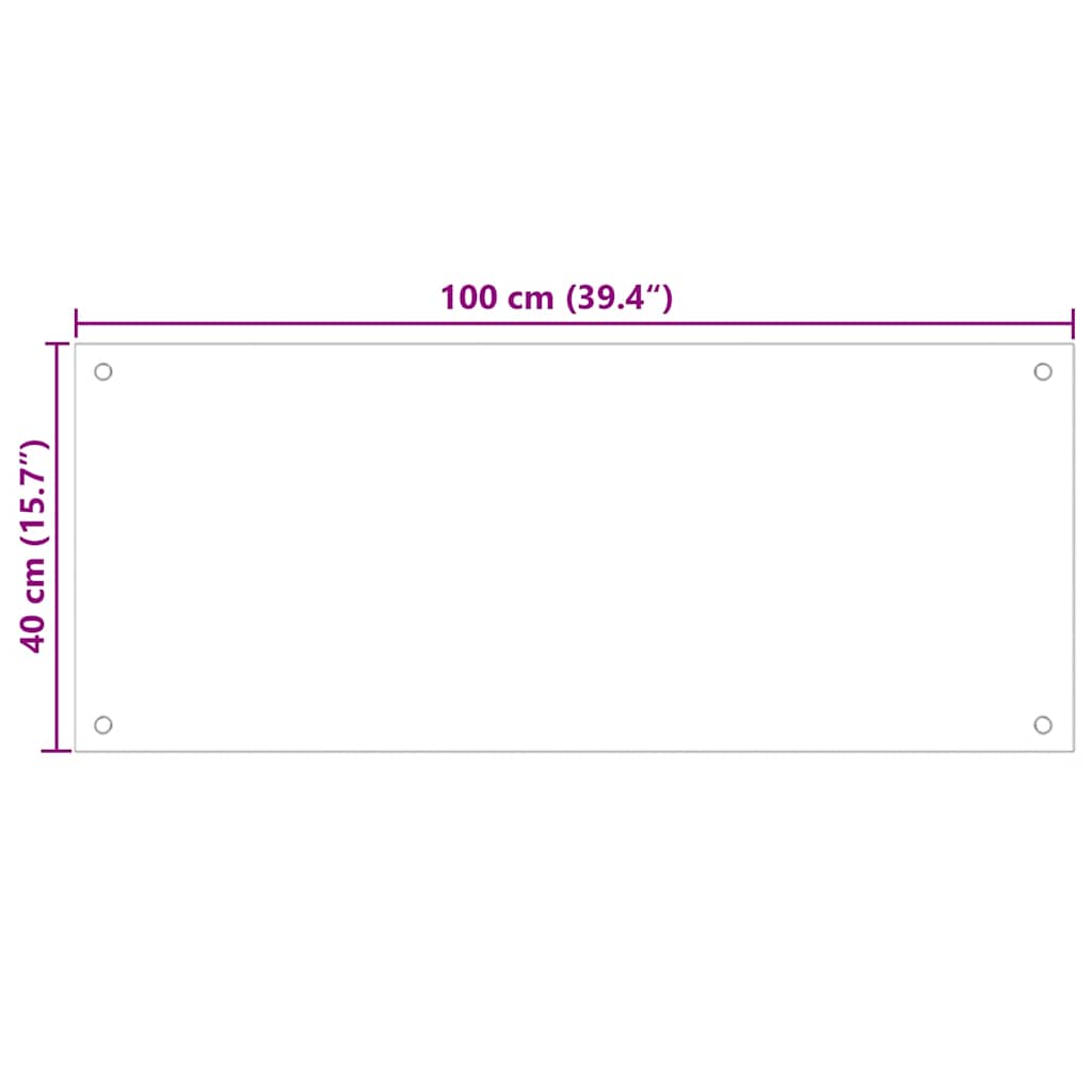 Küchenrückwand Transparent 100×40 cm Hartglas