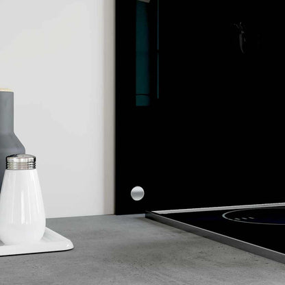 Küchenrückwand Schwarz 80x40 cm Hartglas