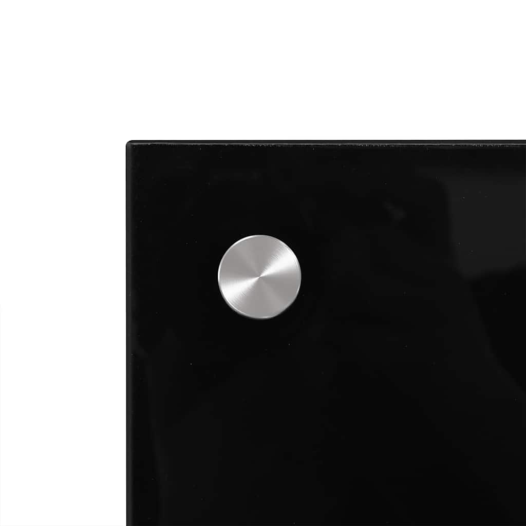 Küchenrückwand Schwarz 80x40 cm Hartglas