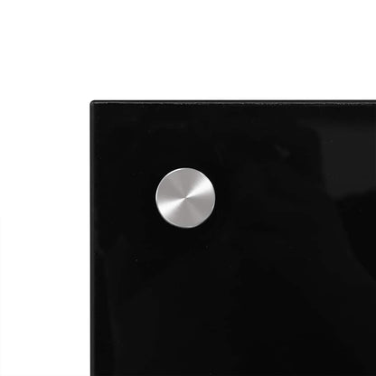 Küchenrückwand Schwarz 80x40 cm Hartglas