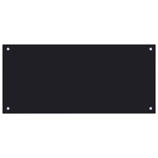 Küchenrückwand Schwarz 90x40 cm Hartglas