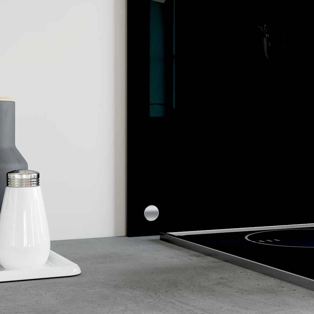 Küchenrückwand Schwarz 90x40 cm Hartglas