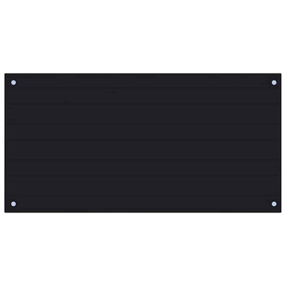 Küchenrückwand Schwarz 100x50 cm Hartglas