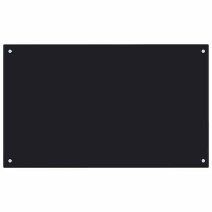 Küchenrückwand Schwarz 100x60 cm Hartglas