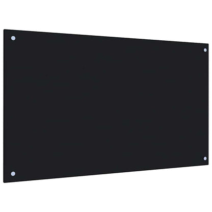 Küchenrückwand Schwarz 100x60 cm Hartglas