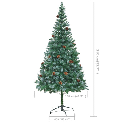 Künstlicher Weihnachtsbaum mit Tannenzapfen 210 cm