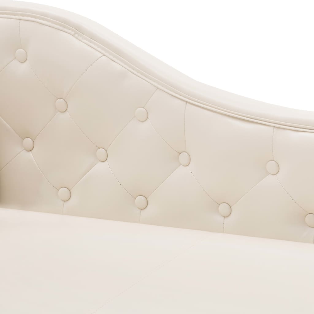 Chaiselongue Creme Kunstleder