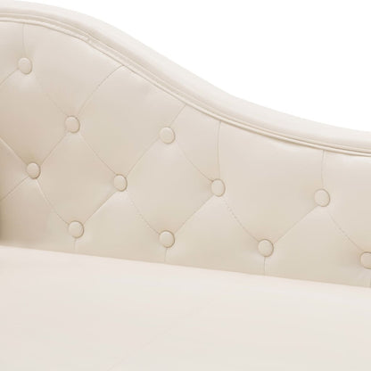 Chaiselongue Creme Kunstleder