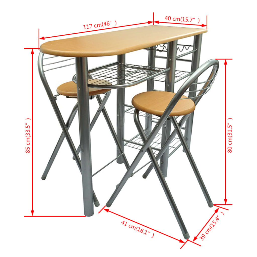 Frühstücksbar-Set Holz