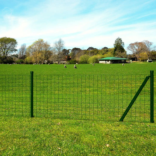 Eurozaun Stahl 25x0,8 m Grün