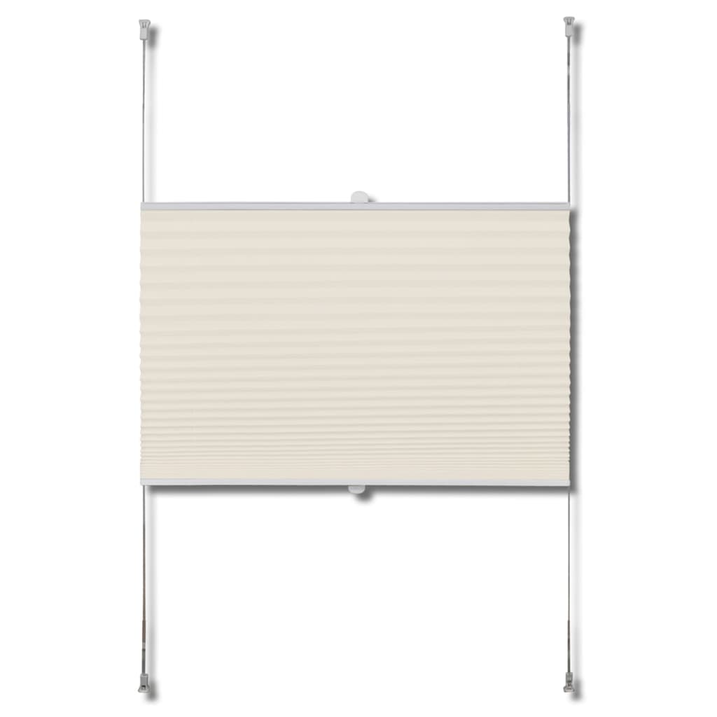 Plissee Faltrollo Rollo Plisseerollo 80x125cm Creme