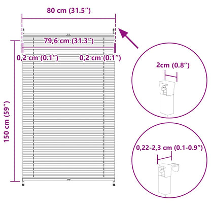 Plissee Faltrollo Rollo Plisseerollo 80x150cm Creme