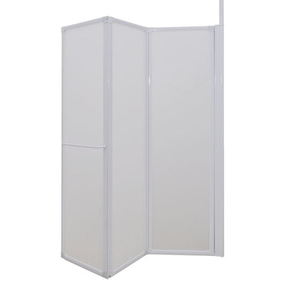 Duschwand L-Form 70x120x137 cm 4-teilig Faltbar