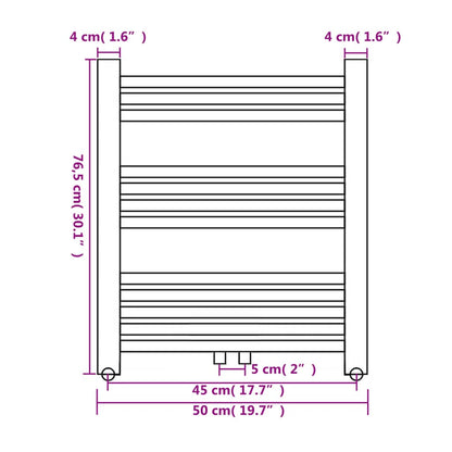 Handtuchheizkörper Warmwasser Gerade 500x764 mm